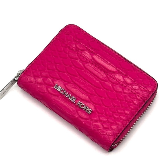 Michael Kors Medium ZA Card Case Wallet Electric Pink Multi - Picture 1 of 9